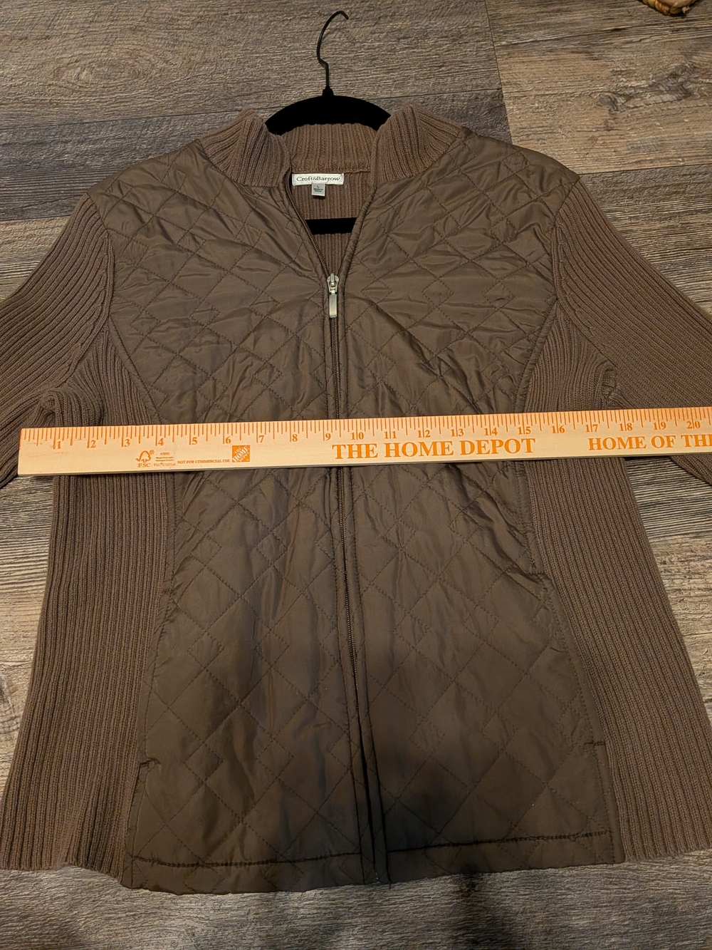 croft & barrow Quilted Zip-Front Jacket - Brown - Picture 8 of 10